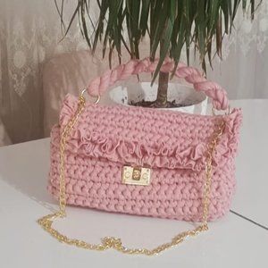 Hand Knit Women Handbag